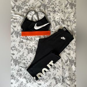 NIKE sports bra & Nike JUST DO IT leggings